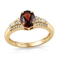 D'Joy Premium Red Zircon, Moissanite Ring in 18K Vermeil YG Over Sterling Silver (Size 10.0) 2.30 ctw - Sticky add to cart bar
