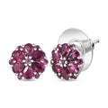 D'Joy Orissa Rhodolite Garnet 2.90 ctw Earrings in Platinum Over Sterling Silver - Sticky add to cart bar
