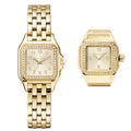 Closeout Jessica Carlyle Square Watch & Ring Watch Set in Goldtone - Sticky add to cart bar