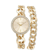 Closeout Jessica Carlyle Wrap Around Bracelet Watch in Goldtone