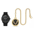 Closeout Ed Hardy Watch with Black Faux Leather Strap & Pocket Watch Set - Sticky add to cart bar