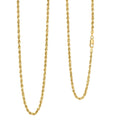 2.5mm Rope Chain Necklace in 10K Yellow Gold 26 Inches 3.7 Grams - Sticky add to cart bar