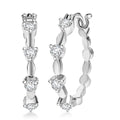 EverTrue Moissanite Hoop Earrings in Platinum Bond 0.80 ctw - Sticky add to cart bar