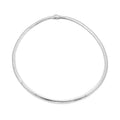 Italian 8mm Tubogas Chain Necklace in Rhodium Over Sterling Silver 18 Inches 20.4 Grams - Sticky add to cart bar