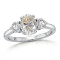 D'Joy Strontium Titanate Ring in Rhodium Over Sterling Silver (Size 10.0) 2.60 ctw - Sticky add to cart bar