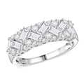D'Joy White Topaz Ring in Platinum Over Sterling Silver (Size 10.0) 1.50 ctw - Sticky add to cart bar