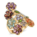 D'Joy Multi Gemstone Ring in Vermeil YG Over Sterling Silver (Size 10.0) 6.60 ctw - Sticky add to cart bar