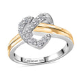 Luxuriant Lab Grown Diamond (G-H, SI) Ring in 18K Vermeil YG and Rhodium Over Sterling Silver (Size 7.0) 0.35 ctw - Sticky add to cart bar