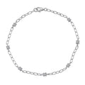 Luxuriant Lab Grown Diamond (G-H, SI) Bracelet in Rhodium Over Sterling Silver (6.50 In) 0.60 ctw - Sticky add to cart bar