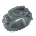 Natural Olmec Jadeite Carved Dragon Band Ring (Size 10.0) 45.00 ctw - Sticky add to cart bar