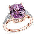 10K Rose Gold AAA Patroke Kunzite, Luxuriant Lab Grown Diamond (E-F, VS) (0.29 cts) Ring 7.36 (Size 10.0) 7.25 ctw - Sticky add to cart bar