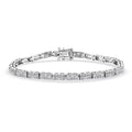 Luxuriant Lab Grown Diamond (G-H, SI) Bracelet in Rhodium Over Sterling Silver (6.50 In) 3.00 ctw - Sticky add to cart bar