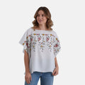 La Marey White Floral Embroidery Kaftan A1 - Sticky add to cart bar