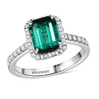 Doorbuster Certified & Appraised Rhapsody 950 Platinum AAAA Santa Rosa Tourmaline, Diamond (E-F, VS) (0.26 cts) Ring (Size 10.0) (5.90 g) 2.99 ctw