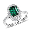 Certified & Appraised Rhapsody AAAA Pirineu Lagoon Tourmaline and Diamond E-F VS 2.33 ctw Ring in 950 Platinum (Size 10.0) 6.10 Grams - Sticky add to cart bar