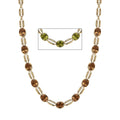 EverTrue Golden Fall Autumn Alexite 20.10 ctw Station Necklace in 18K YG Plated 18-20 Inches - Sticky add to cart bar
