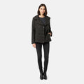 VMONG Women's Melton Plaid Peacoat S - Sticky add to cart bar