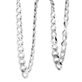 Italian 11.6mm Curb Chain Necklace in Rhodium Over Sterling Silver 92.1 Grams 24 Inches - Sticky add to cart bar