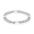 Italian Miami Cuban Chain Bracelet in Rhodium Over Sterling Silver (8.50 In) 44.30 Grams - Sticky add to cart bar