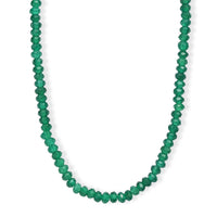 D'Joy Verde Onyx Beaded Necklace in 18K Vermeil YG Over Sterling Silver 50.00 ctw (18-20 Inches)