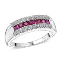 10K White Gold AAA Mozambique Ruby, Luxuriant Lab Grown Diamond (G-H, SI) (0.32 cts) Ring (Size 10.0) 1.15 ctw - Sticky add to cart bar