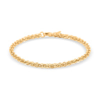Italian 14K YG Over Sterling Silver Cristallino Chain Bracelet (7.50 In) (6.8 g)