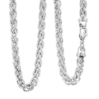 Italian Wheat Chain Necklace in Sterling Silver 32.5 Grams 20-22 Inches