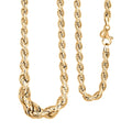 La Bella 14K YG Over Sterling Silver Rope Necklace 20 Inches 22.75 Grams - Sticky add to cart bar