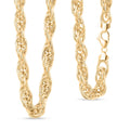 La Bella Italian Fancy Rope Chain Necklace in 14K Yellow Gold Over Sterling Silver 53.8 Grams 22 Inches - Sticky add to cart bar