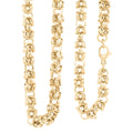 La Bella Italian Fancy Byzantine Chain Necklace in 14K Yellow Gold Over Sterling Silver 53.9 Grams 22 Inches - Sticky add to cart bar