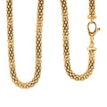 La Bella Italian 14K YG Over Sterling Silver Popcorn Chain Necklace (22 Inches) (24 Grams) - Sticky add to cart bar