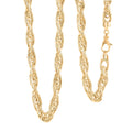 La Bella Italian Fancy Rope Chain Necklace in 14K Yellow Gold Over Sterling Silver 29.2 Grams 22 Inches - Sticky add to cart bar