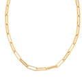Italian 4.20mm Paper Clip Chain Necklace in 14K YG Over Sterling Silver 12.4 Grams 16 Inches - Sticky add to cart bar