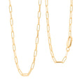 Italian 2.20mm Paper Clip Chain Necklace in 14K YG Over Sterling Silver 18 Inches 4.05 Grams - Sticky add to cart bar