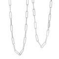 Italian Rhodium Over Sterling Silver 4.31mm Paperclip Chain Necklace (18 Inches) (13.9 g) - Sticky add to cart bar
