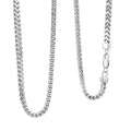 Italian Rhodium Over Sterling Silver Square Wheat 4.45mm Necklace (20 Inches) (21.9 g) - Sticky add to cart bar