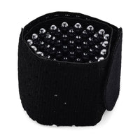Terahertz Beaded Bracelet with Black Polyester Wrap 250.00 ctw (12.5 In)