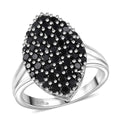 EverTrue Thai Black Spinel Midnight Canopy Ring in Platinum Bond (Size 10.0) 2.20 ctw - Sticky add to cart bar