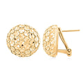 Textured Stud Earrings in 14K Yellow Gold 4.22 Grams - Sticky add to cart bar