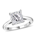 IGI Certified 950 Palladium Princess Cut Luxuriant Lab Grown Diamond (E-F, VS) Solitaire Ring (Size 6.0) 3.00 ctw - Sticky add to cart bar