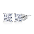 IGI Certified Princess Cut Luxuriant Lab Grown Diamond Earrings in 950 Platinum with 10K WG Push Post 3.00 ctw - Sticky add to cart bar