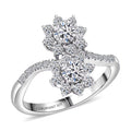 Luxuriant Lab Grown Diamond (G-H, SI) Twin Bloom Ring - Sticky add to cart bar