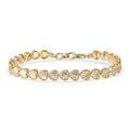 EverTrue Brozella Collection Motif Linked Bracelet in 18K Yellow Gold Plated Bronze (7.25 In) - Sticky add to cart bar