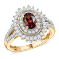 TLV D'Joy AAA Ouro Fino Rubellite, Moissanite Ring in 18K Vermeil YG Over Sterling Silver (Size 10.0) 1.60 ctw - Sticky add to cart bar