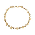 Luxoro Blooming Rose Bracelet in 10K Yellow Gold (6.50 In) 9.71 Grams - Sticky add to cart bar