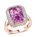 Luxoro 10K Rose Gold AAAA Patroke Kunzite, Diamond (G-H, I2) (0.30 cts) Ring (Size 10.0) 9.80 ctw - Sticky add to cart bar