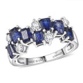 D'Joy Masoala Sapphire (D), White Zircon Ring in Platinum Over Sterling Silver (Size 10.0) 2.75 ctw - Sticky add to cart bar