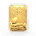 24K Golden Owl and Apple Emboss Sheet (31x45.5mm) 10mg - Sticky add to cart bar