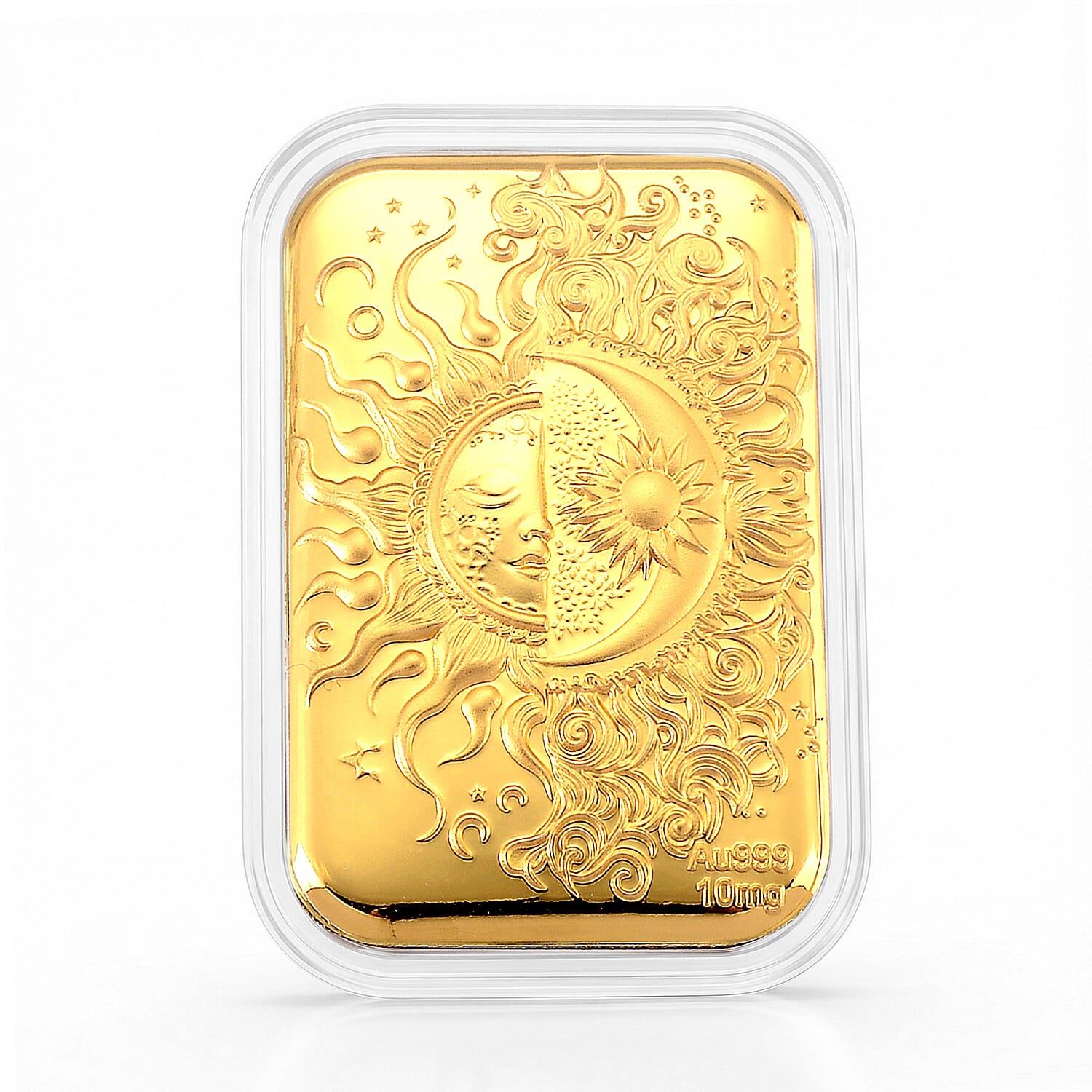 24K Golden Celestial Sun and Moon Emboss Sheet 10mg