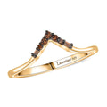 Luxuriant Lab Grown Red Diamond (IR) (SI) Flame Curve Band Ring in 18K Vermeil YG Over Sterling Silver (Size 10.0) 0.10 ctw - Sticky add to cart bar